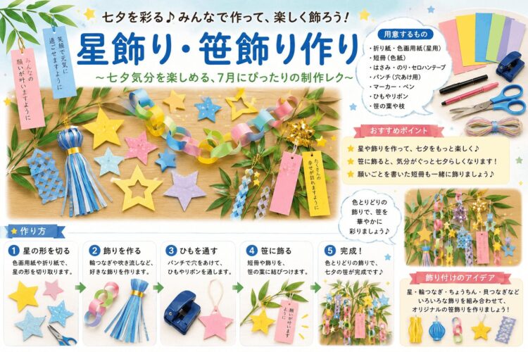 星飾り・笹飾り作り