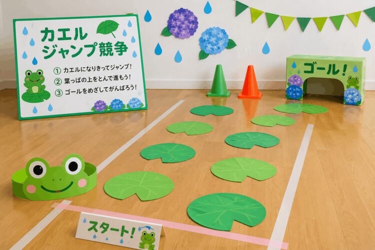 カエルジャンプ競争