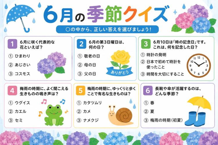 6月の季節クイズ