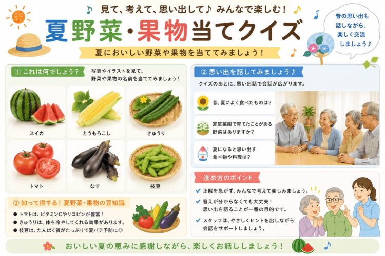 夏野菜・果物当てクイズ