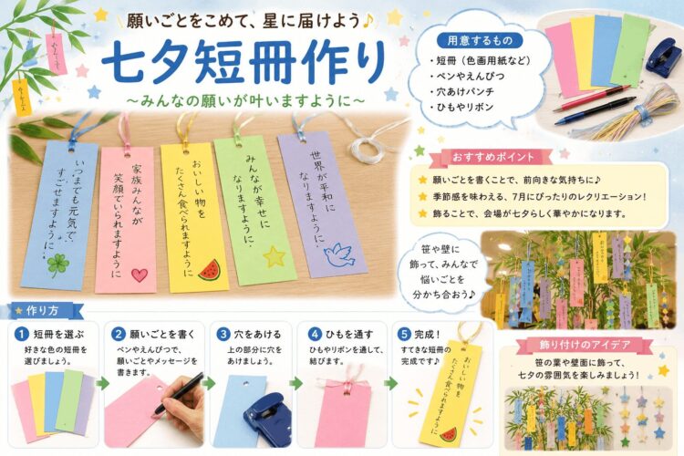 七夕短冊作り